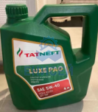 Масло моторное Татнефть LUXE PAO 0W-40 (4л) синт. API SN*, ACEA A3/В4   